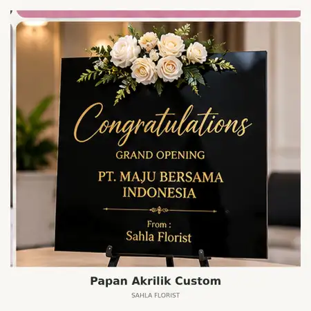 Papan Bunga Akrilik Danurejan